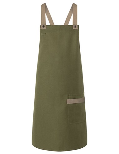 KAL-LS38-Bib Apron Urban-Look With Cross Straps And Pocket